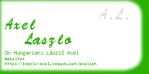 axel laszlo business card