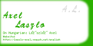 axel laszlo business card